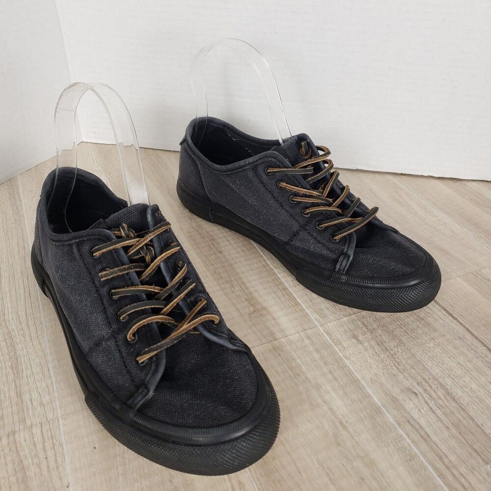 Frye Womens Gia Low Top Sneaker Black Size 8 Canvas Sneakers